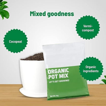 🌿 Organic Pot Mix – 500g  Premium Soil Blend for Healthy & Happy Plant
