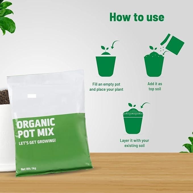 🌿 Organic Pot Mix – 500g  Premium Soil Blend for Healthy & Happy Plant